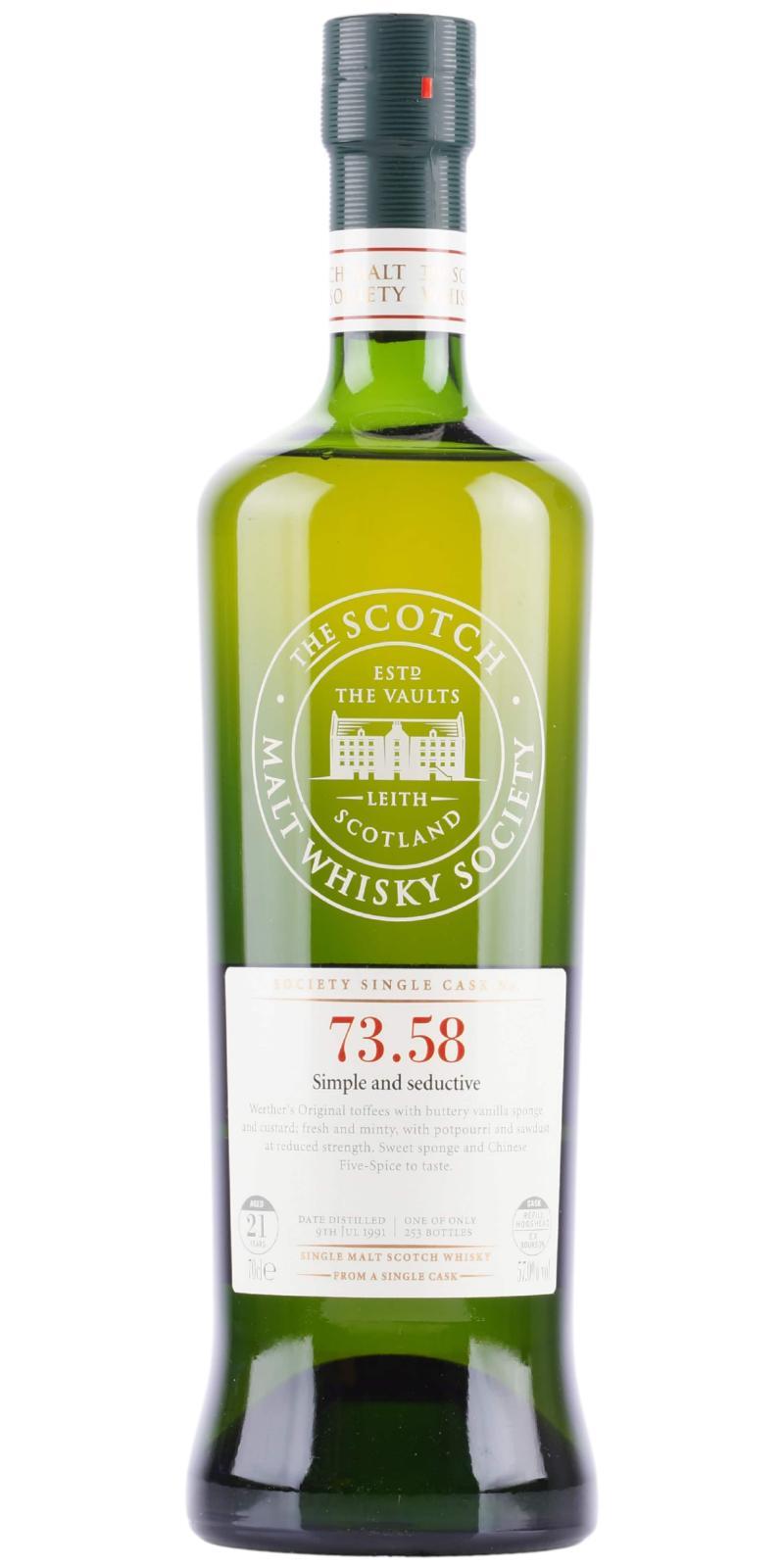 Aultmore 1991 SMWS 73.58 Simple and seductive