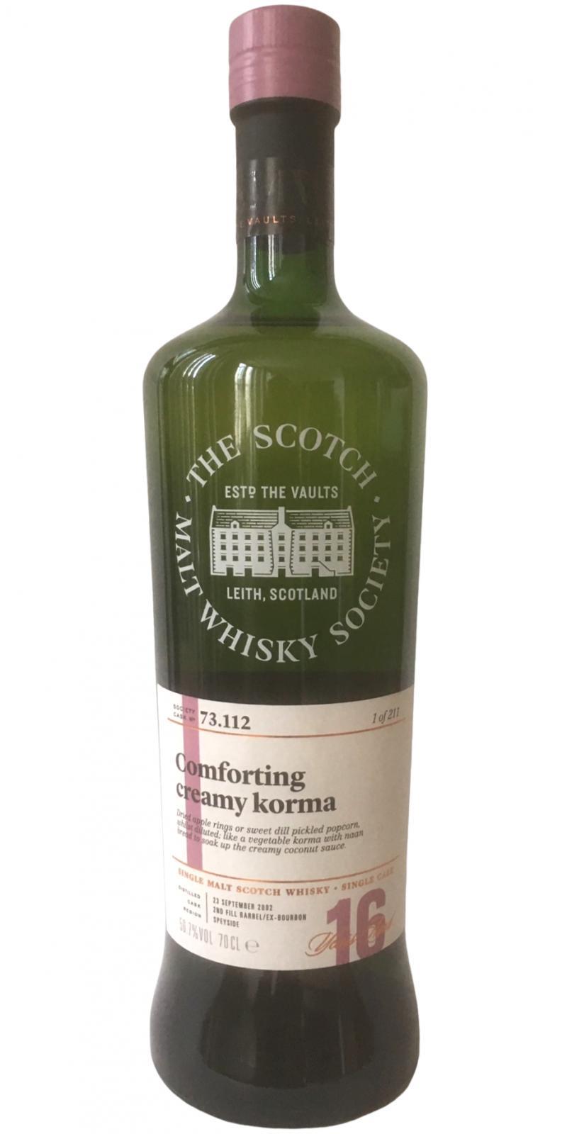 Aultmore 2002 SMWS 73.112 Comforting creamy korma