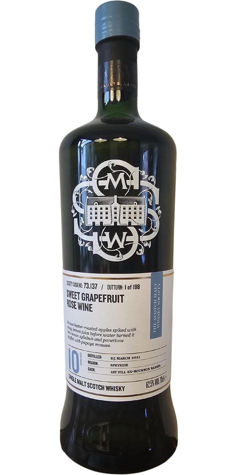 Aultmore 2011 SMWS 73.137 Sweet Grapefruit Rose Wine