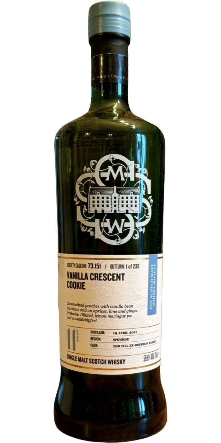 Aultmore 2011 SMWS 73.151 Vanilla crescent cookie