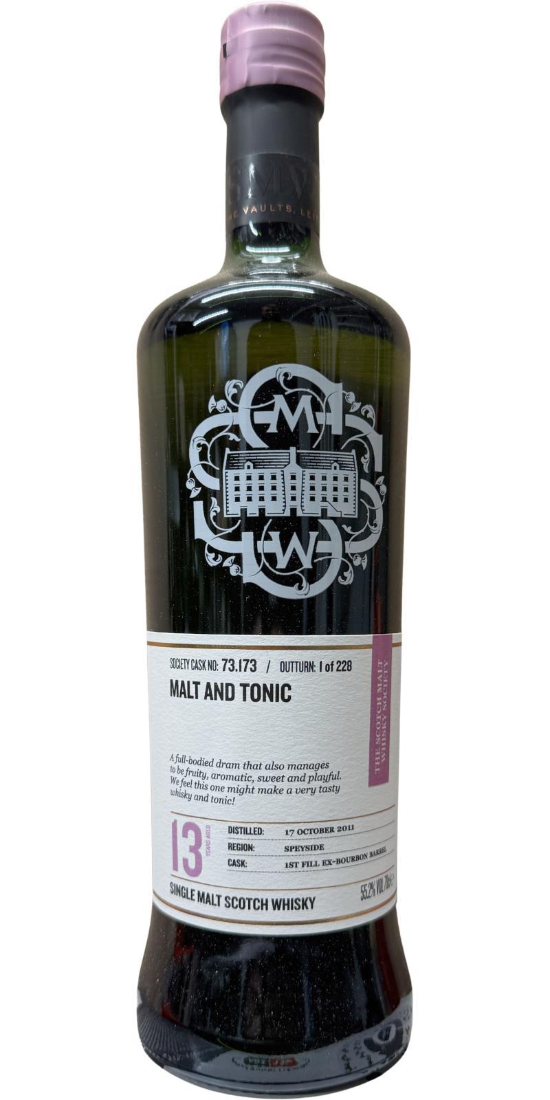 Aultmore 2011 SMWS 73.173 Malt and tonic