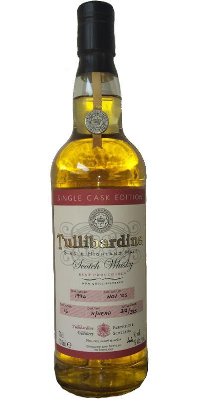 Tullibardine 1994 Single Cask Edition for InterWhisky 2005