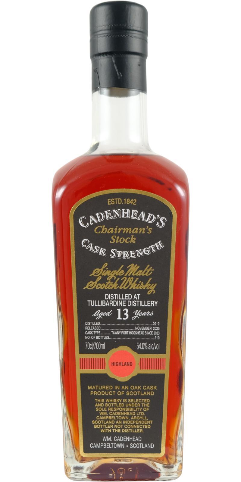 Tullibardine 2012 CA Chairman's Stock