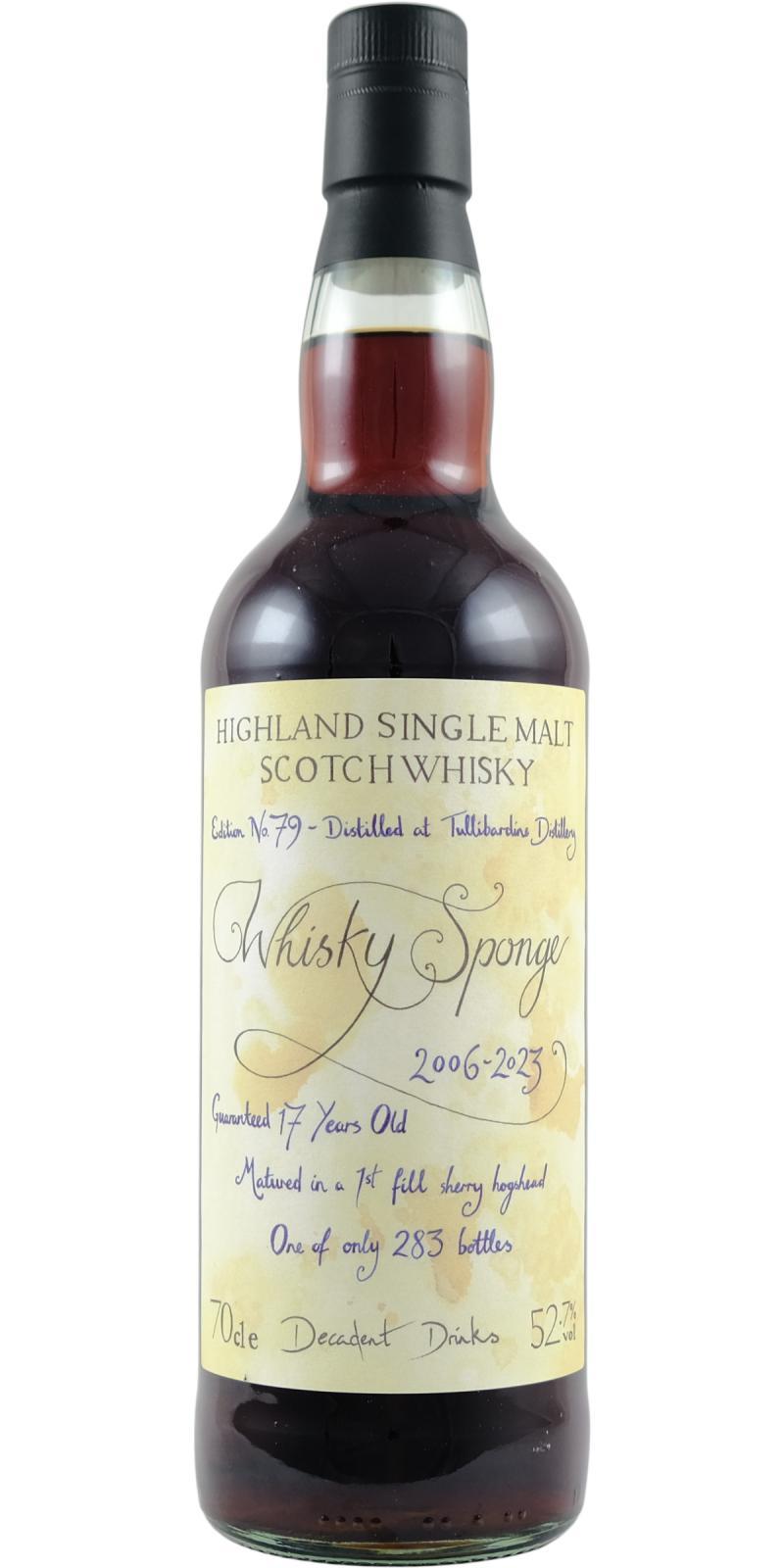 Tullibardine 2006 DeDr Whisky Sponge