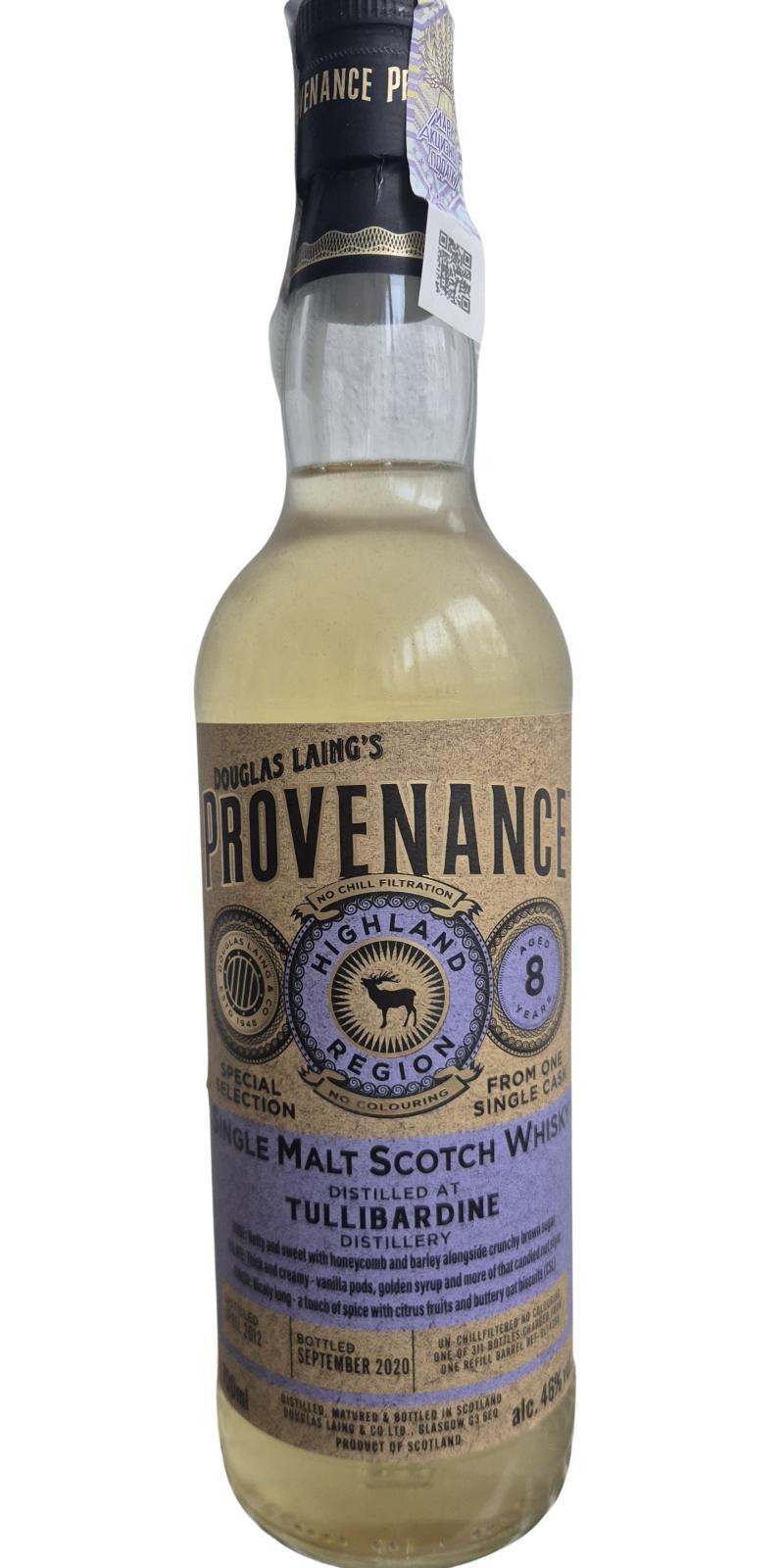 Tullibardine 2012 DL Provenance