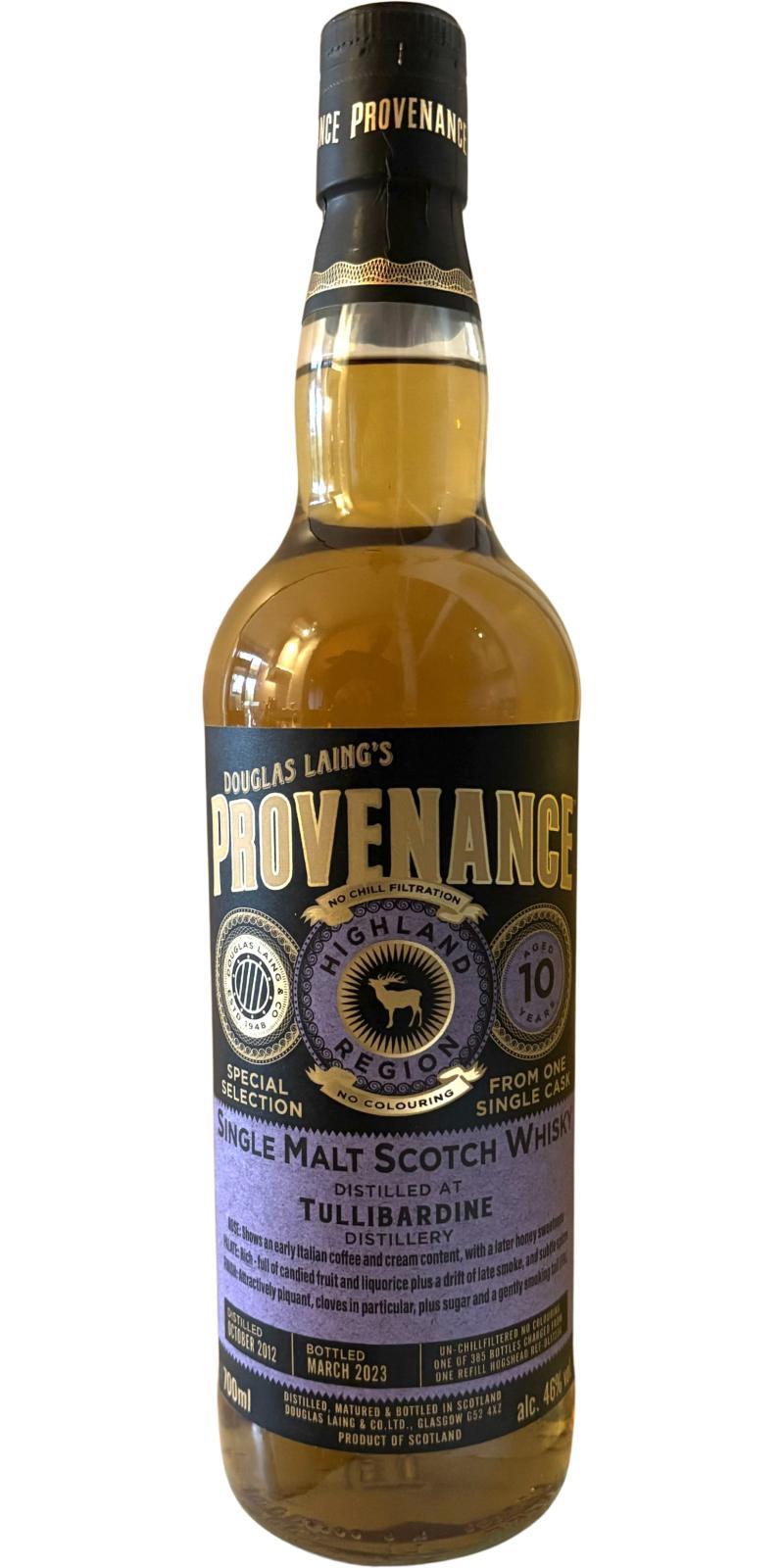 Tullibardine 2012 DL Provenance - Special Selection