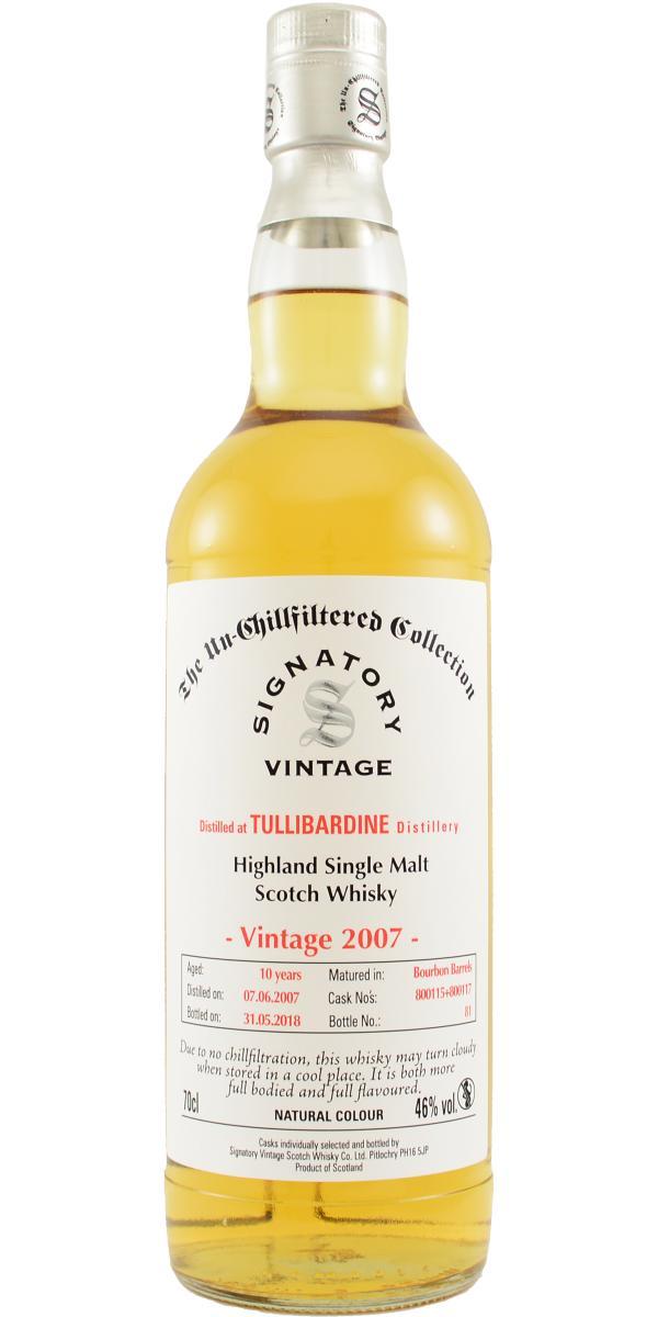 Tullibardine 2007 SV The Un-Chillfiltered Collection