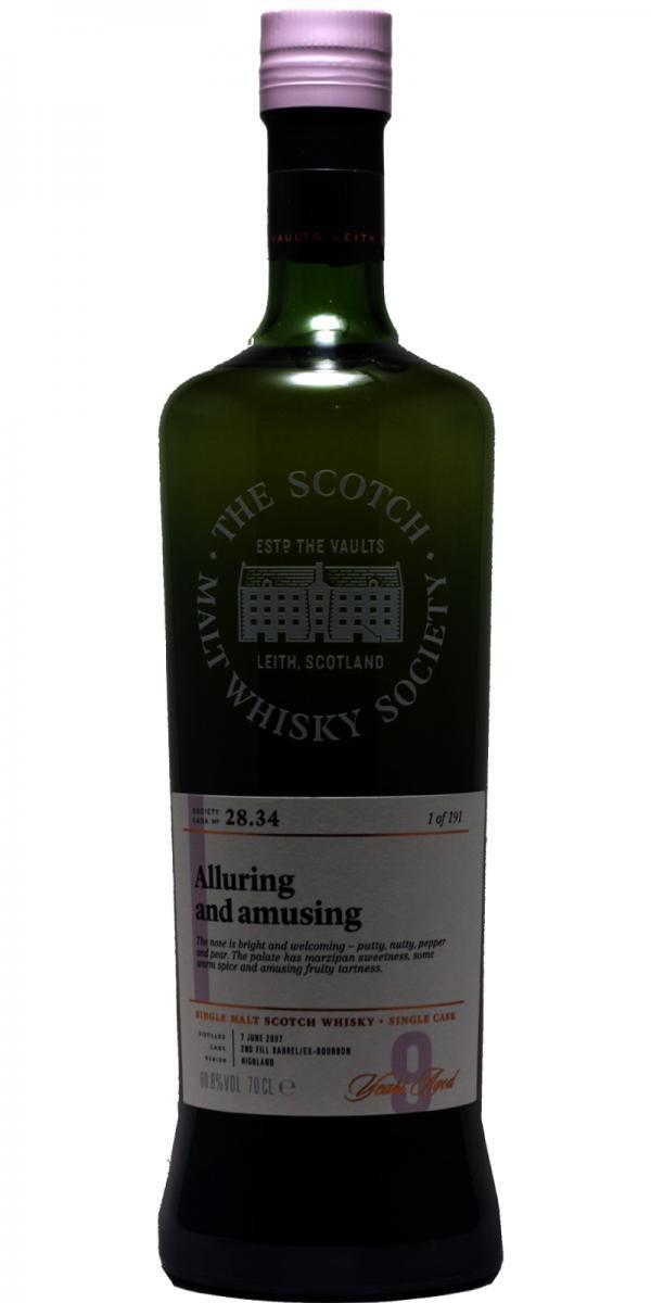 Tullibardine 2007 SMWS 28.34 Alluring and amusing