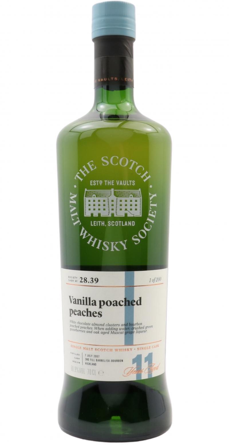 Tullibardine 2007 SMWS 28.39 Vanilla poached peaches