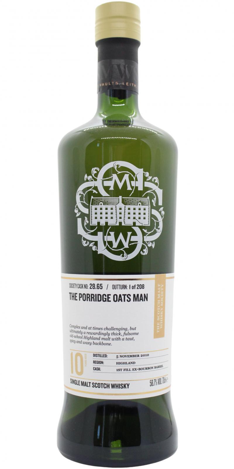 Tullibardine 2010 SMWS 28.65 The porridge oats man