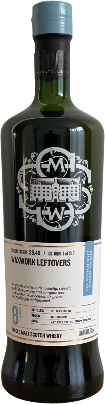 Tullibardine 2012 SMWS 28.46 Waxwork leftovers