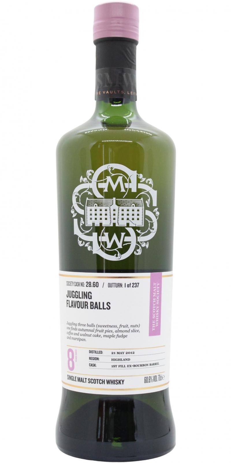 Tullibardine 2012 SMWS 28.60 Juggling flavour balls
