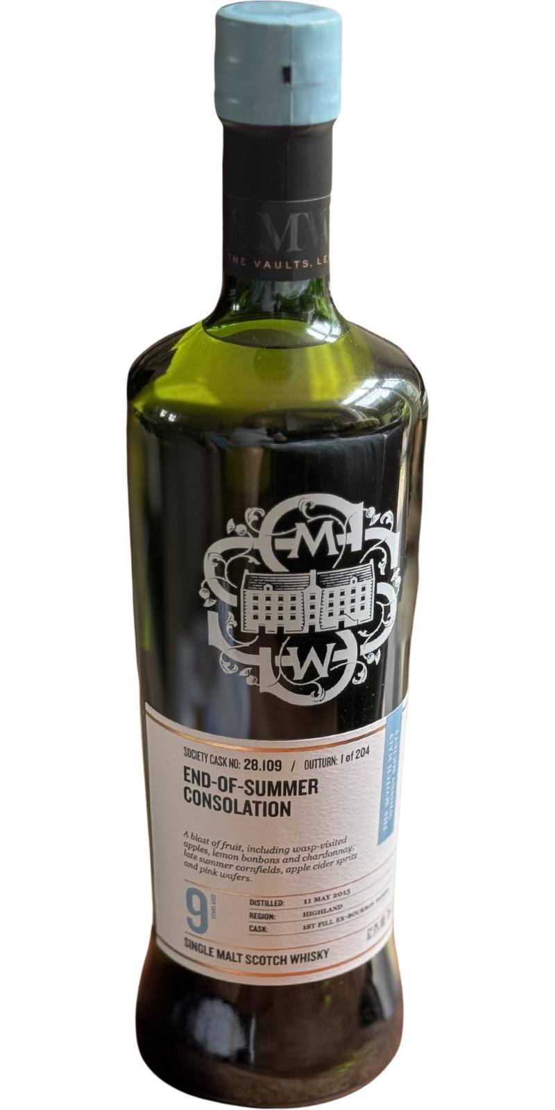 Tullibardine 2015 SMWS 28.109 End-Of-Summer Consolation