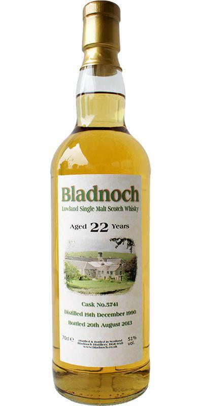 Bladnoch 1990 Distillery Label