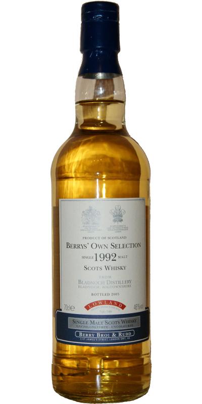 Bladnoch 1992 BR Berrys' Own Selection