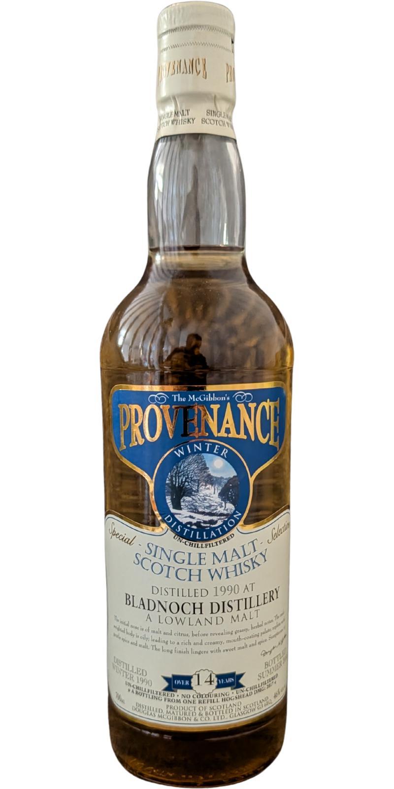 Bladnoch 1990 McG McGibbon's Provenance