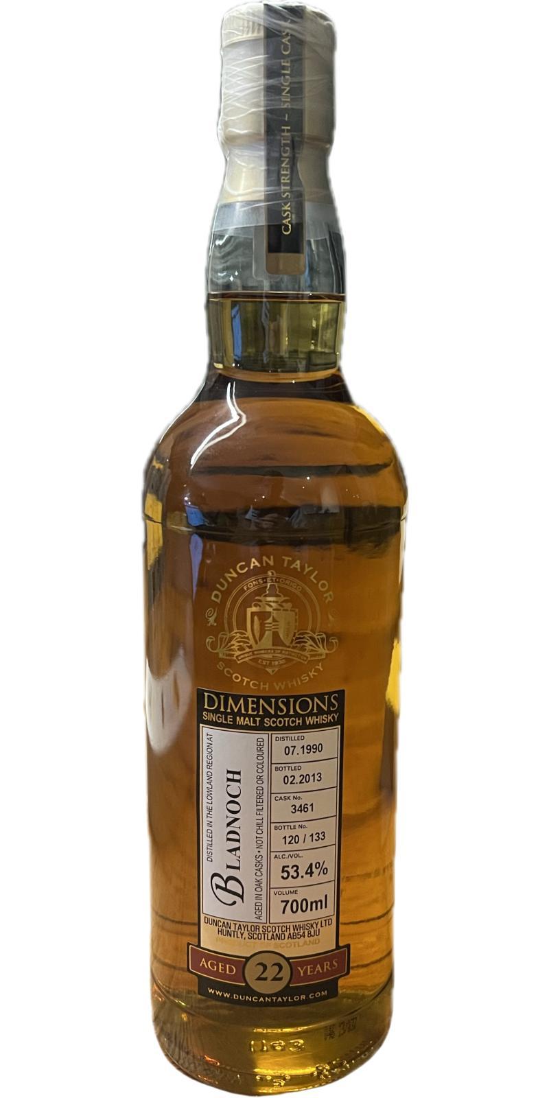 Bladnoch 1990 DT Dimensions