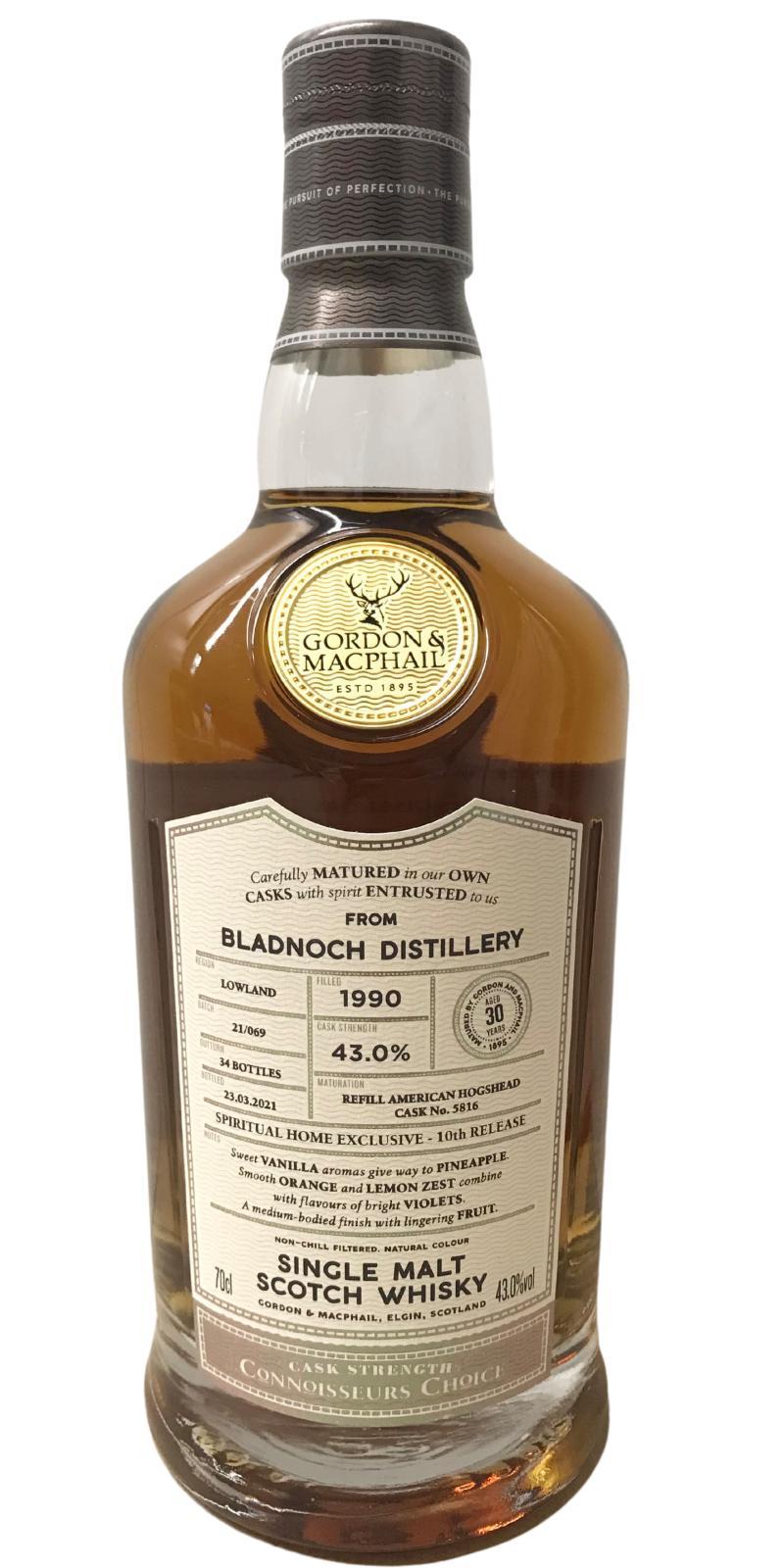 Bladnoch 1990 GM Connoisseurs Choice - Cask Strength