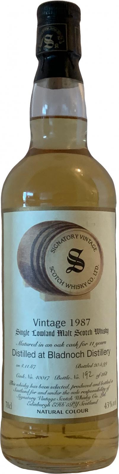 Bladnoch 1987 SV Vintage Lowland