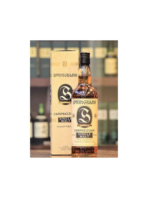 Springbank 21-year-old jagged label edge