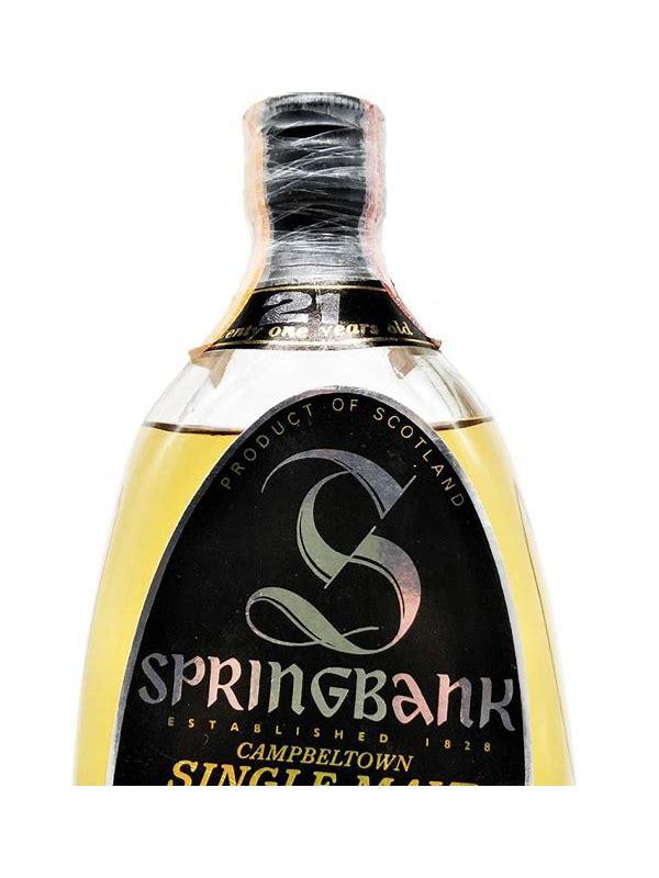 Springbank 21-year-old Pear Shape bottle Silver label