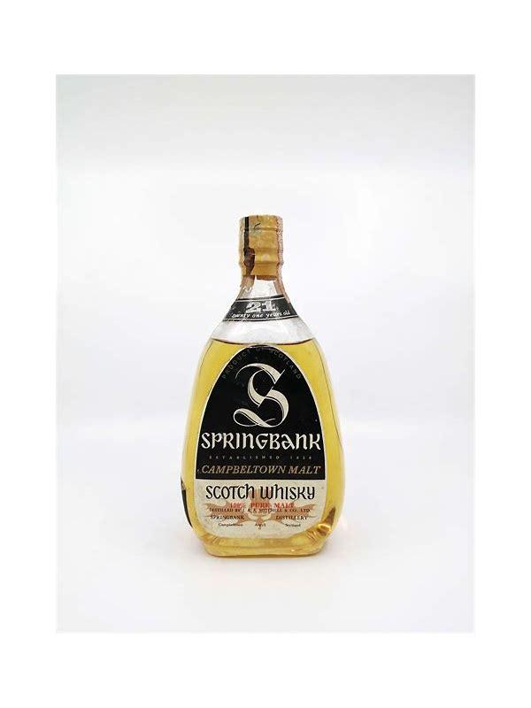 Springbank 25-year-old Pear Shape Bottle, Black, White & red label