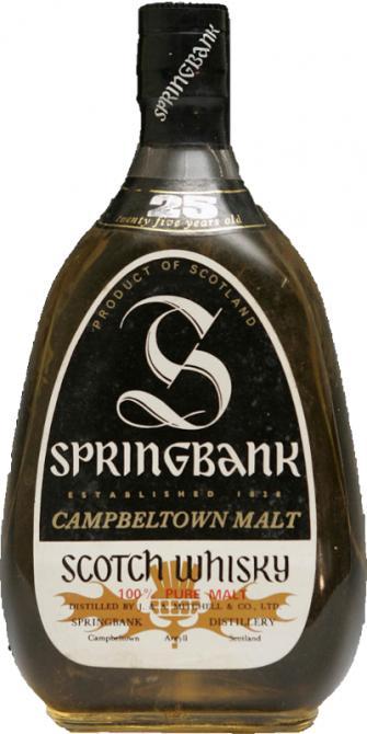 Springbank 25-year-old Pear Shape bottle - 100% Pure Malt