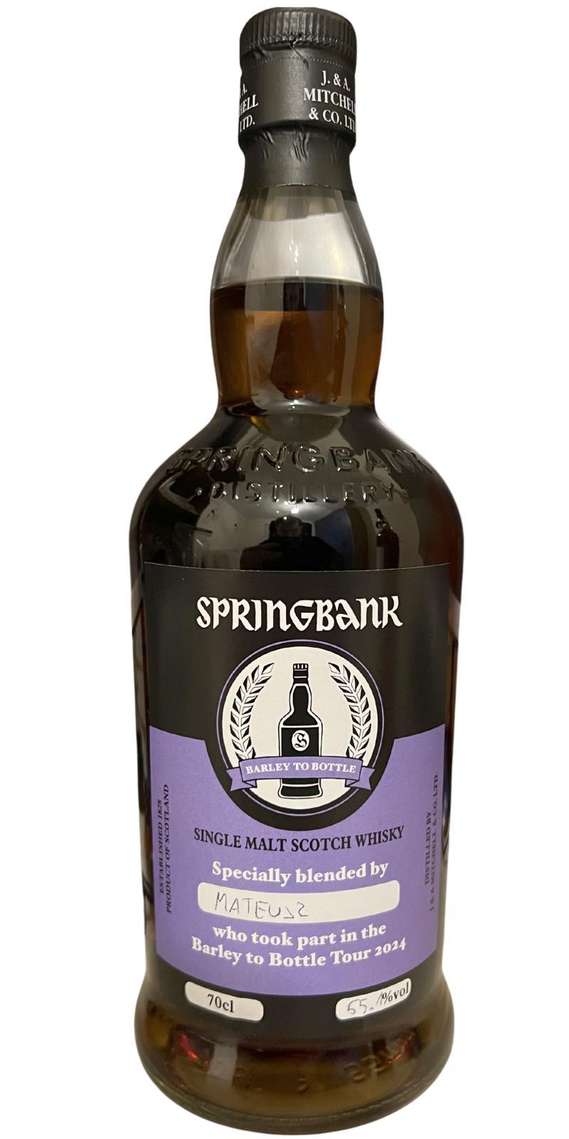 Springbank Barley to Bottle Tour 2024