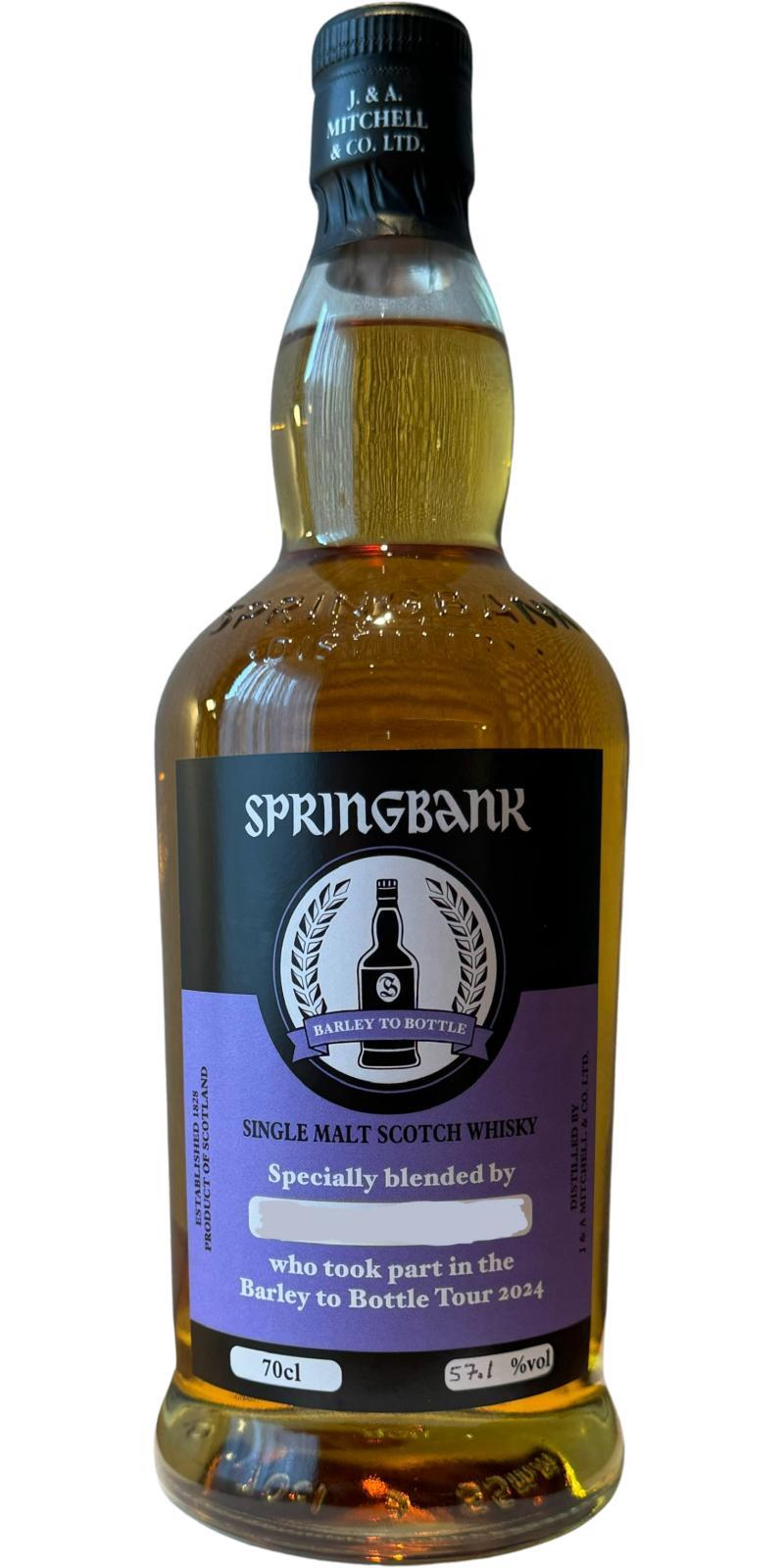 Springbank Barley to Bottle Tour 2024