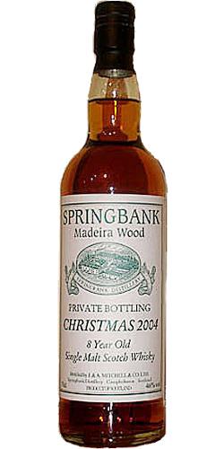 Springbank Christmas 2004 Private Bottling