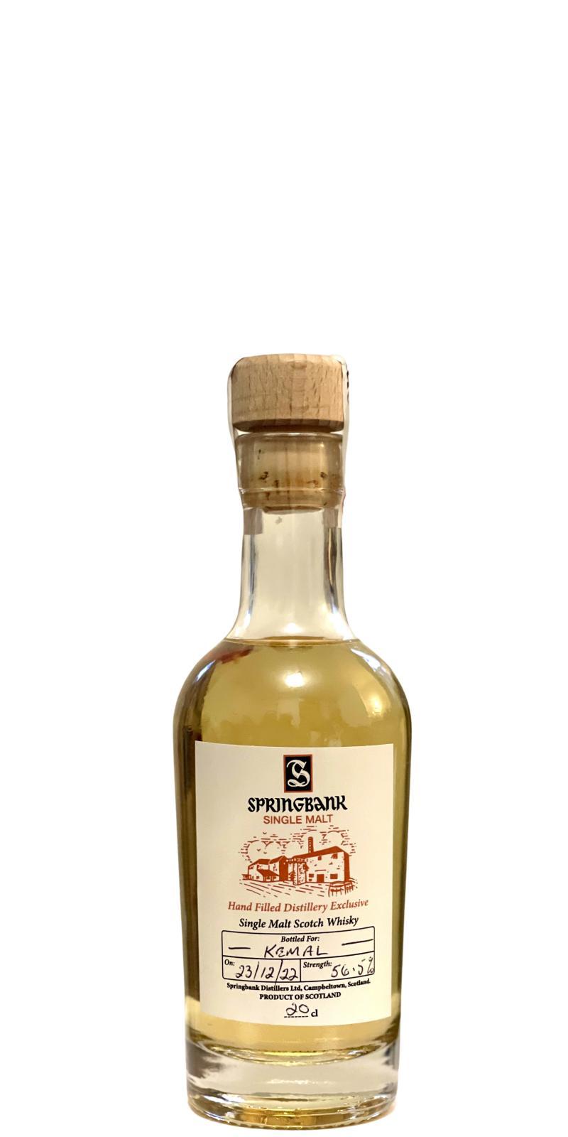 Springbank Hand Filled Distillery Exclusive