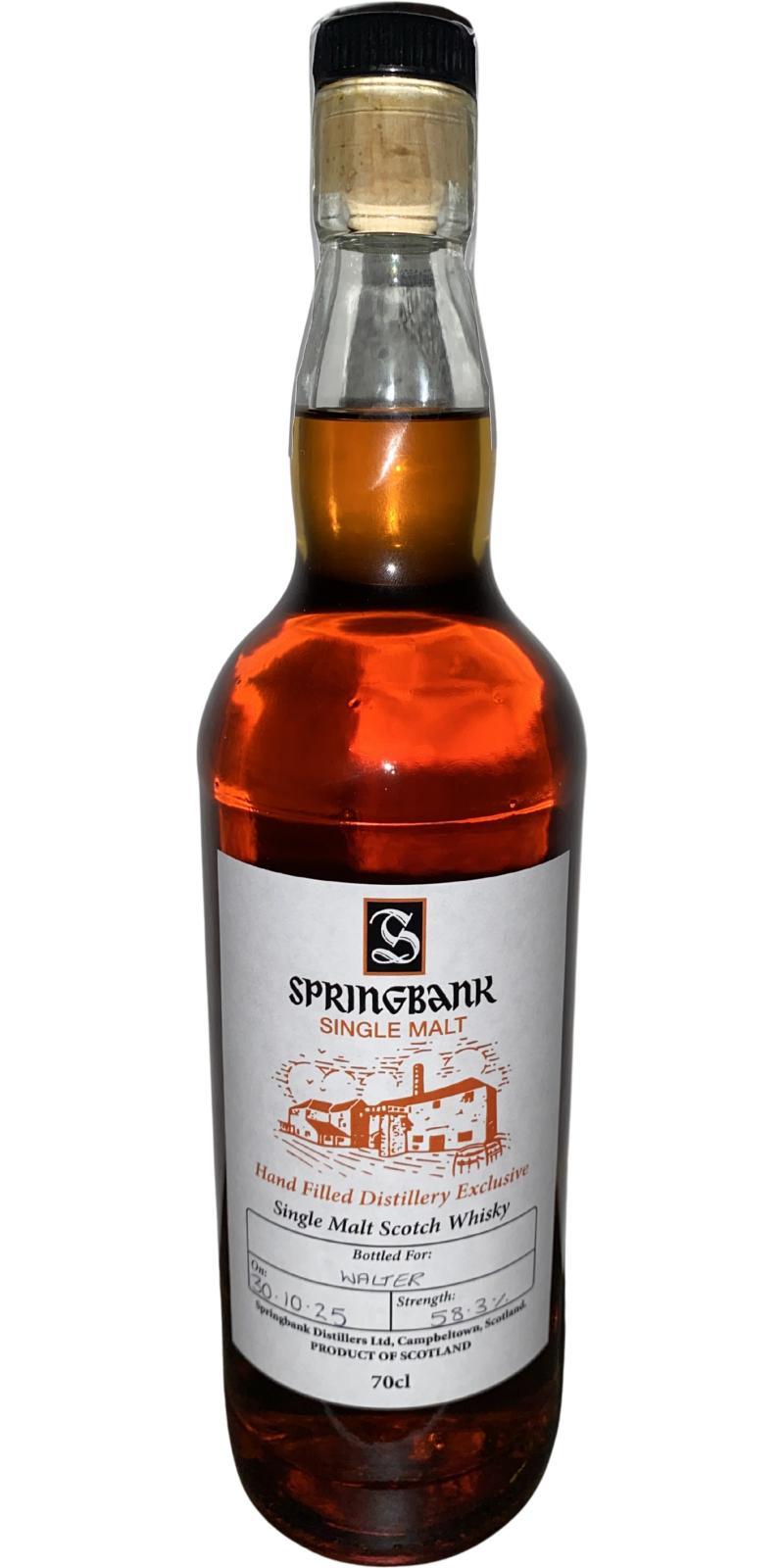 Springbank Hand Filled Distillery Exclusive
