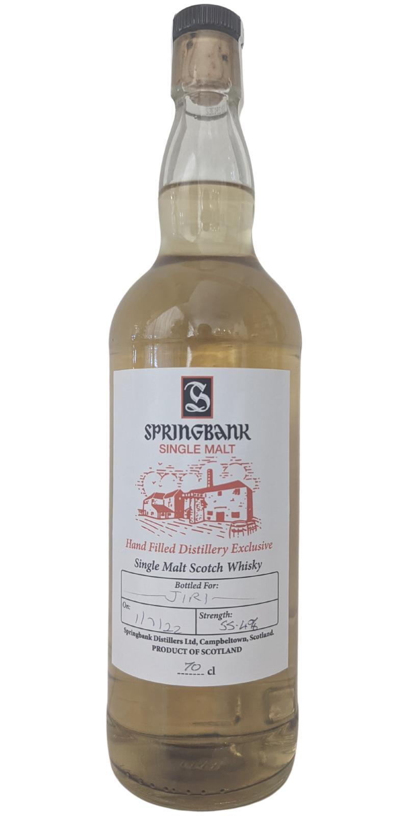 Springbank Hand Filled Distillery Exclusive