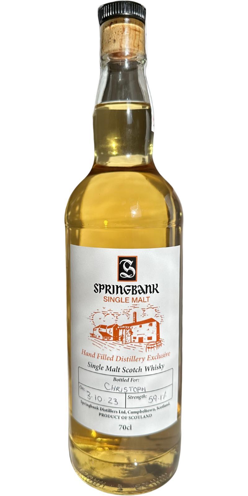 Springbank Hand Filled Distillery Exclusive