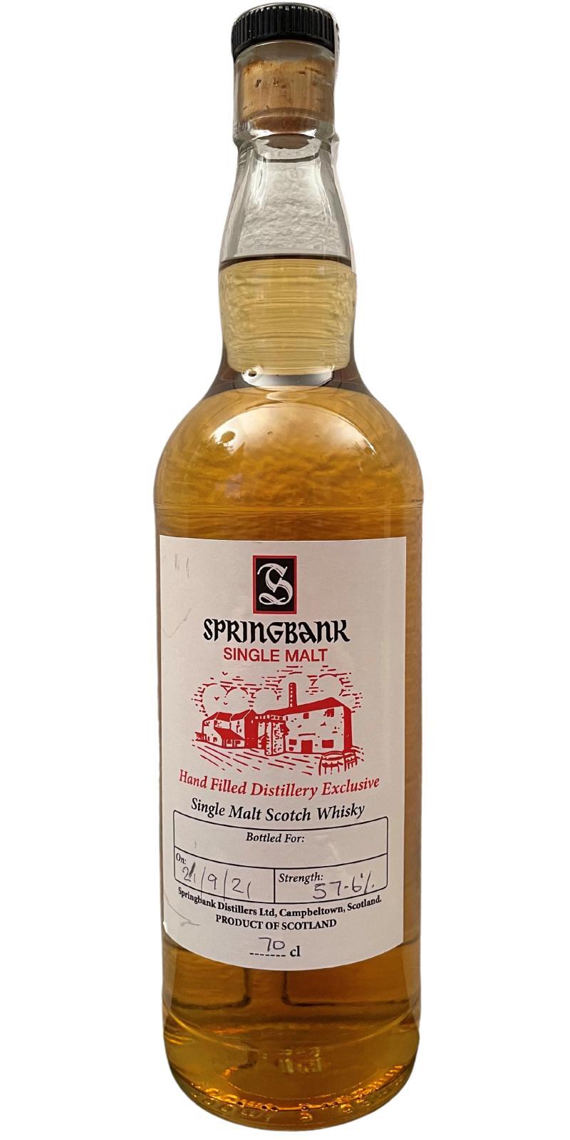 Springbank Hand Filled Distillery Exclusive