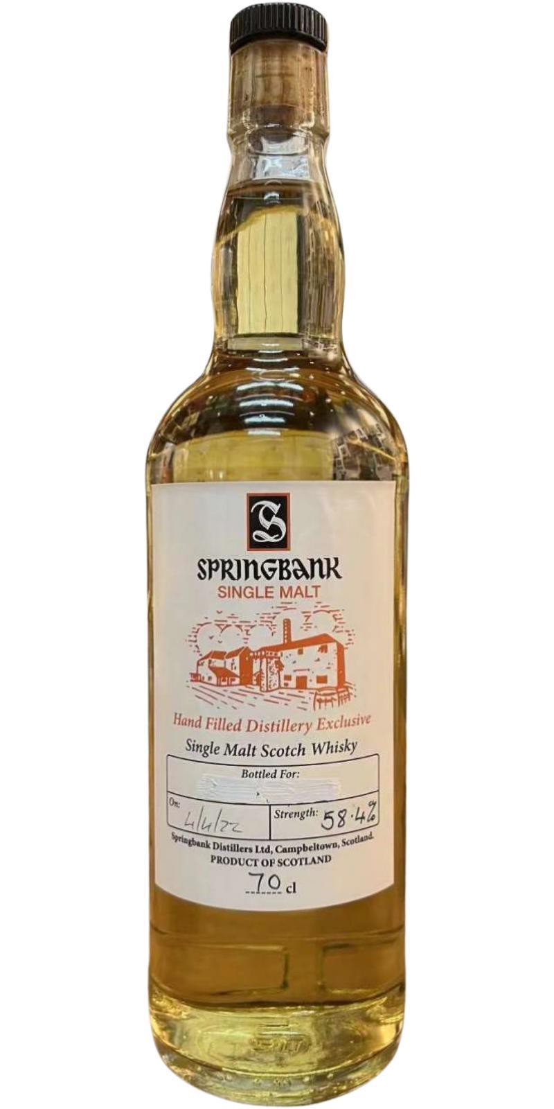 Springbank Hand Filled Distillery Exclusive