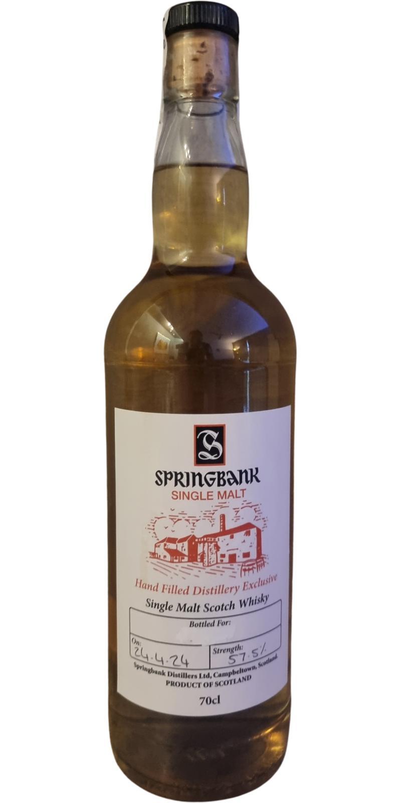 Springbank Hand Filled Distillery Exclusive