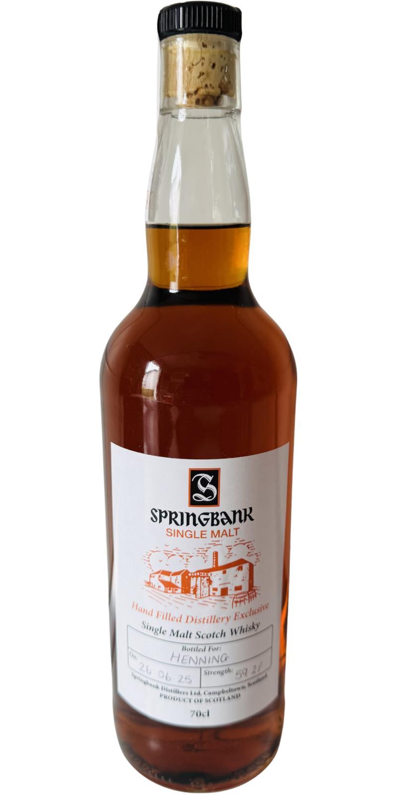 Springbank Hand Filled Distillery Exclusive