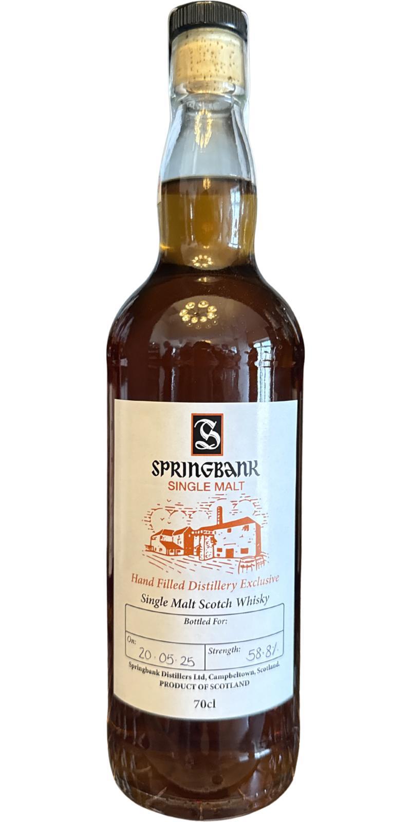 Springbank Hand Filled Distillery Exclusive