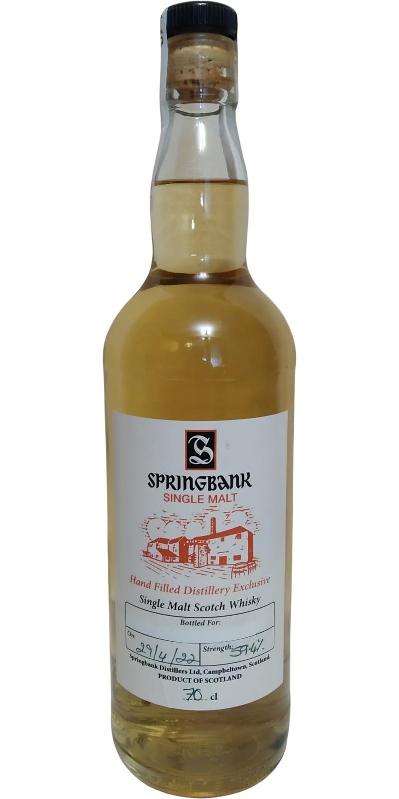 Springbank Hand Filled Distillery Exclusive
