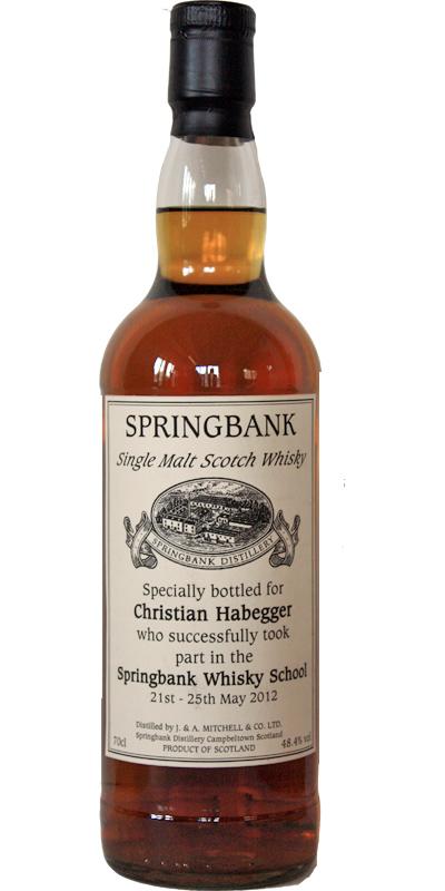 Springbank Private Bottling Christian Habegger successfully in Springbank Whisky-School
