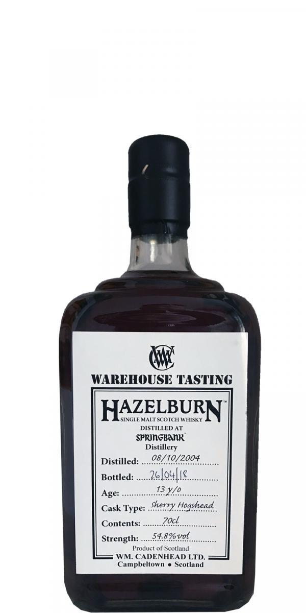 Hazelburn 2004 CA Warehouse Tasting