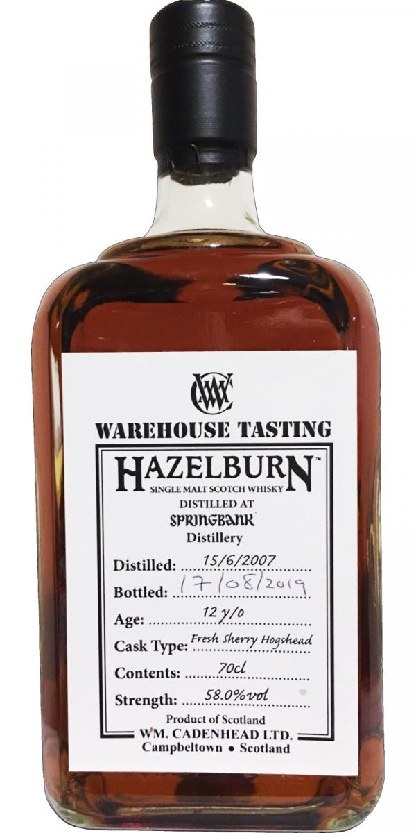 Hazelburn 2007 CA Warehouse Tasting