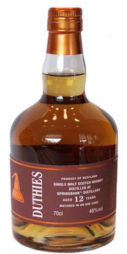 Springbank 12-year-old CA Duthies