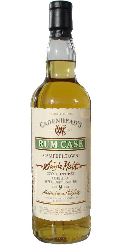 Springbank 2001 CA Wood Range - Rum Cask