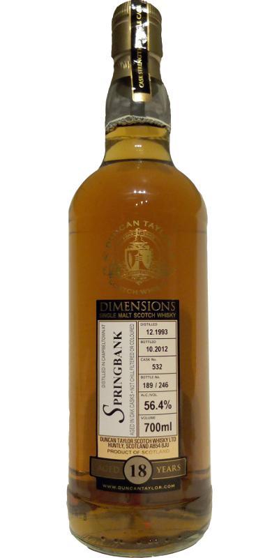 Springbank 1993 DT Dimensions