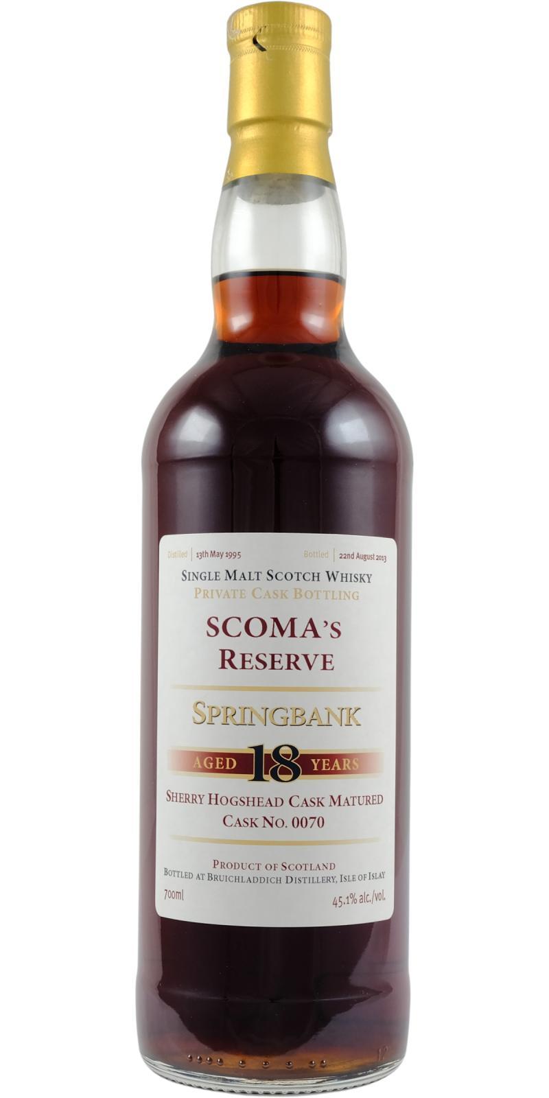 Springbank 1995 Gs Scoma Reserve