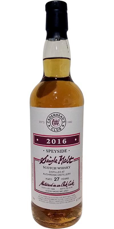 Auchroisk 1989 CA Cadenhead's Club