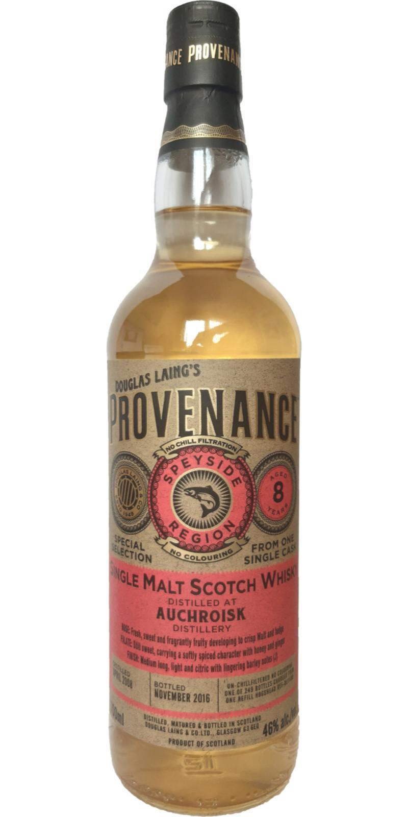 Auchroisk 2008 DL Provenance