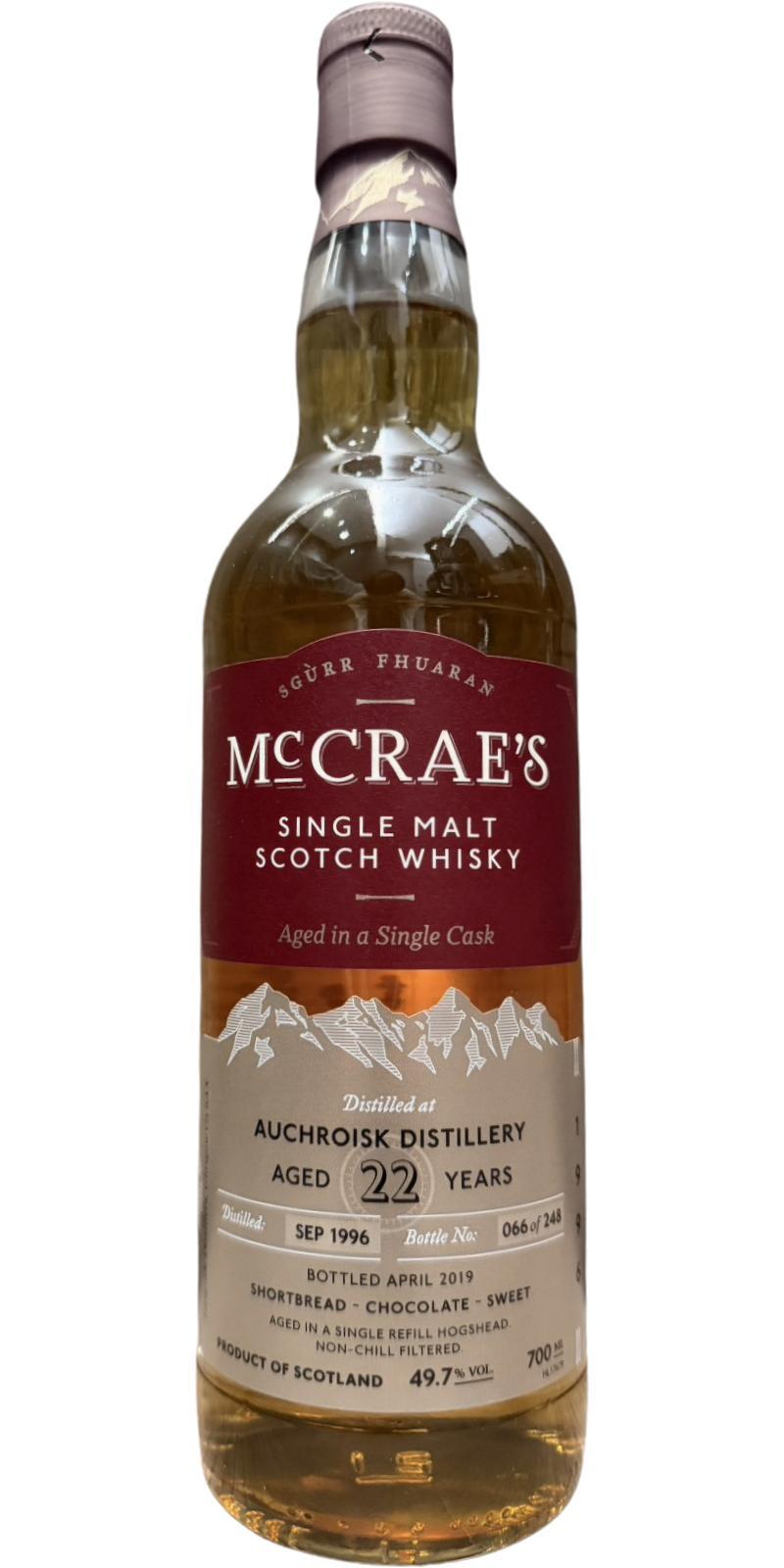 Auchroisk 1996 LsD McCrae's